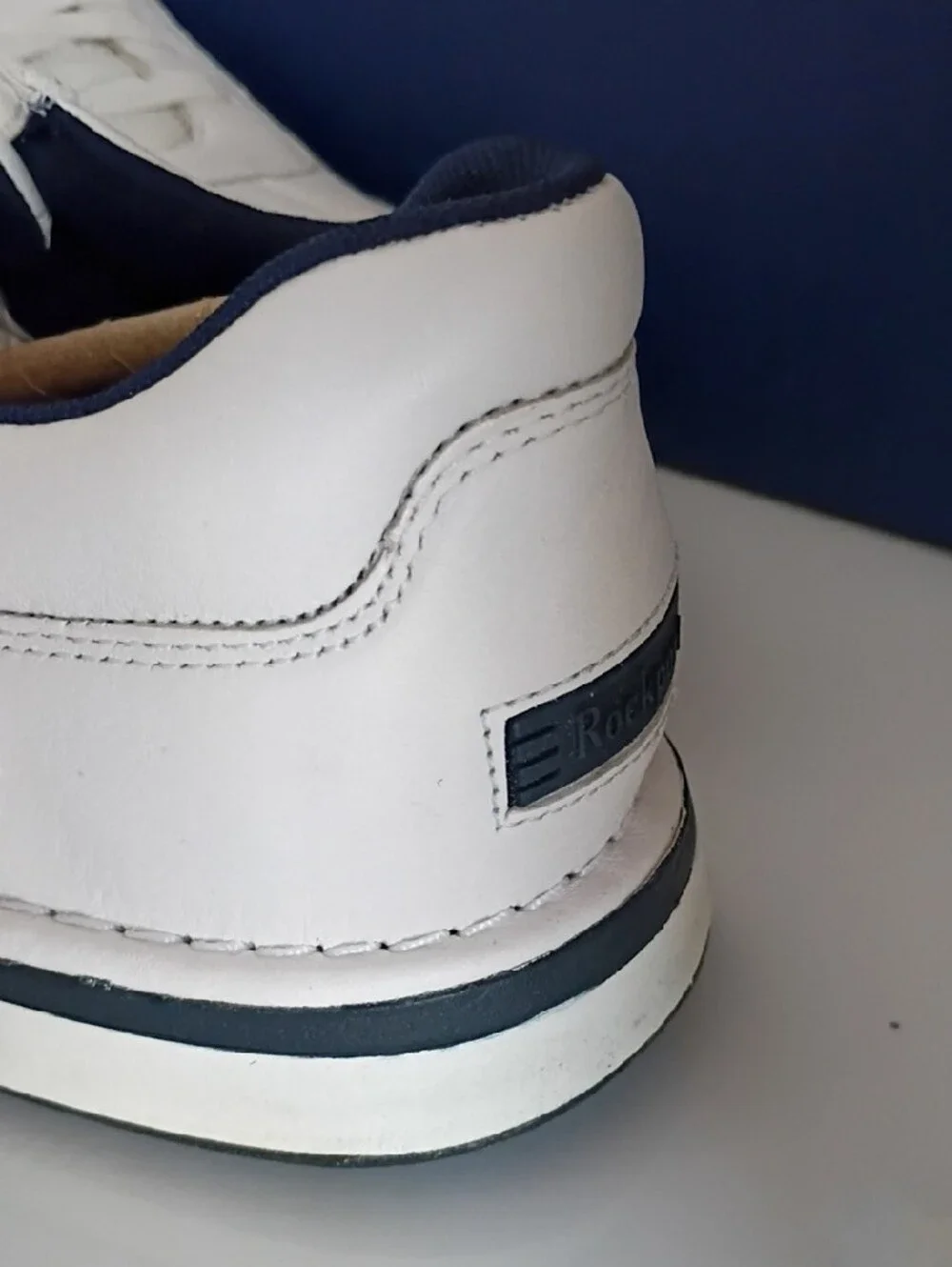 Rockport Men’s White Leather Lace-Up Sneakers